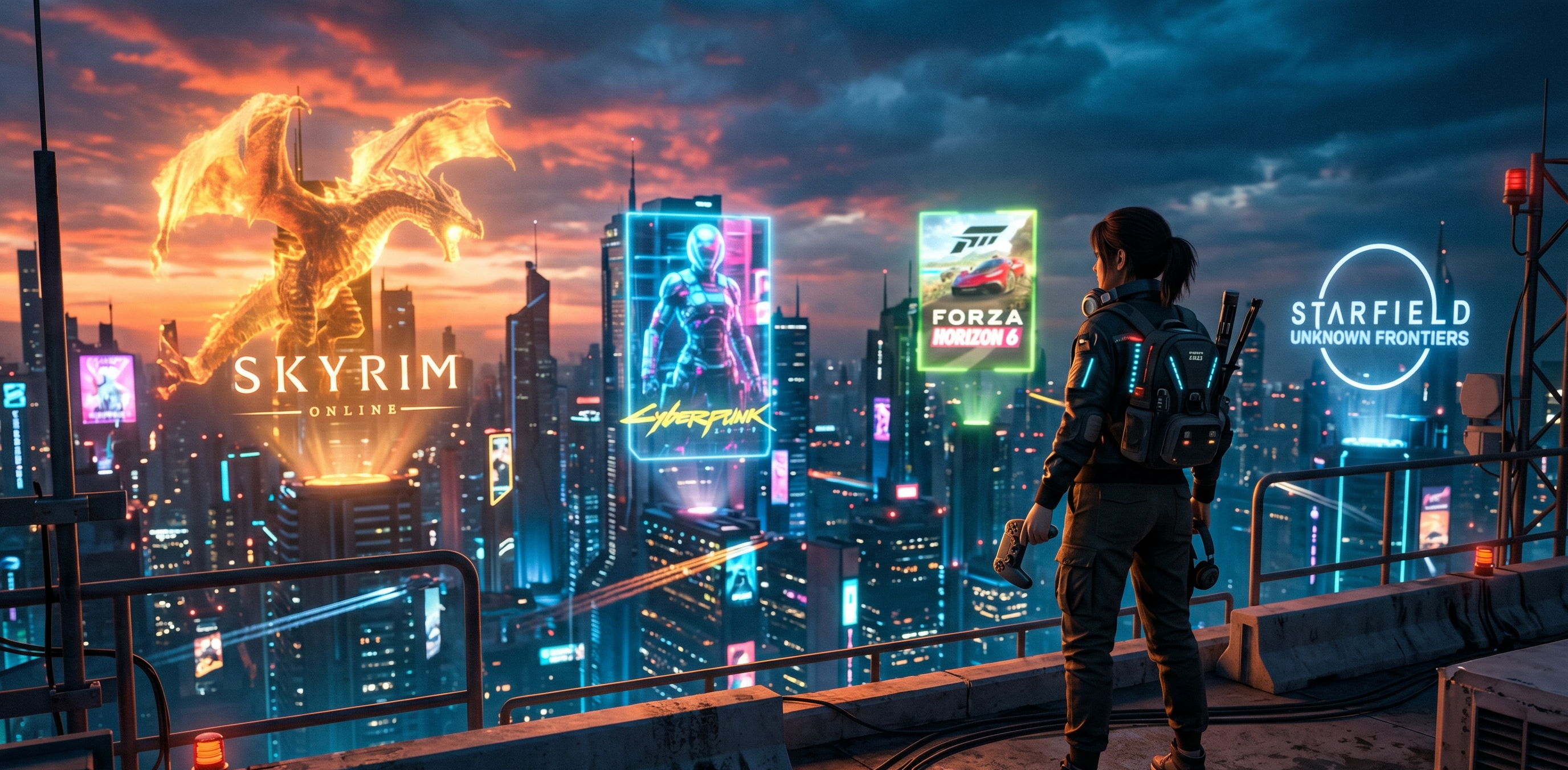 Gaming news dashboard with latest releases and updates